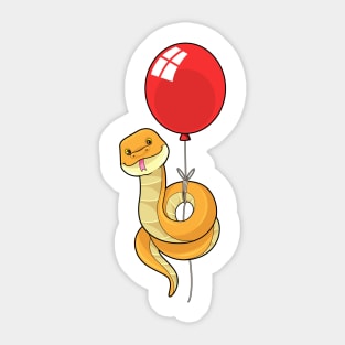 Snake with Balloon Sticker